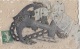 Matériaux - Celluloïd Celluloïde - Carte Porcelaine - Découpi Système Ancre Marine Paillettes - 1912 - Cartes Porcelaine