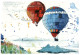 (345) Russia Hot Air Balloon + Postcrossing Stamp At Back Of Postcard - Fesselballons