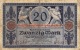 1915 Zwanzig Mark Reichsbanknote 20 Mark - 20 Mark