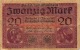 1918 Zwanzig Mark Reichsbanknote 20 Mark - 20 Mark