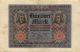 Hundert Mark 100 Reichsbanknote 1920 - 100 Mark