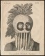 MAN In MASK - ORIGINAL ENGRAVING ETCHING 1833 - Karlsruher Unterhaltungs-Blatt - Art Prints