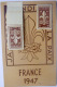 SCOUTISME CARTE JAMBOREE  FRANCE 1947 AVEC DEUX TIMBRES VIERGES - Scouting