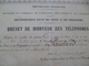 Brevet 1904 De Monteur Des Téléphones Paris - Diploma & School Reports