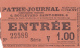 #BV3439  CINEMA PATHE-JURNAL,PARIS, ENTRENCE TICKET, FRANCE. - Eintrittskarten