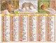 ALMANACH  DU  FACTEUR  1992   Meurthe Et Moselle.   CYGNE  /  PINGOUINS / TIGRE  /  OURS /  ECUREUIL .... - Small : 1991-00