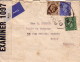 GUERRE 39-45 - GRANDE BRETAGNE - BANDE DE CENSURE PC90 - CACHET POST OFFICE MARITIME MAIL - GRAND CACHET ROND POUR TUNIS - Marcofilie