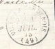 MARNE 51 VILLE EN TARDENOIS LAC (texte Partiel) TAD Type 16 Du 01/07/1875 GC 4222 Sur N° 60  Boite Rurale D = Pourcy TB - 1849-1876: Période Classique