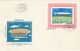 #T235 ZEPPELIN, FLYING, TRANSPORTATION ,COVERS FDC X 3, FULL SET OF STAMPS+BLOCK, 1978, ROMANIA. - FDC