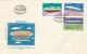 #T235 ZEPPELIN, FLYING, TRANSPORTATION ,COVERS FDC X 3, FULL SET OF STAMPS+BLOCK, 1978, ROMANIA. - FDC