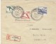 GERMANY Registered Letter With The Complete Set With R Label And Olympic Cancel Of The Closing Day 16.2.36 18 - Winter 1936: Garmisch-Partenkirchen