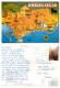 Map, Andalucia, Spain Postcard Posted 2001 Stamp - Sonstige & Ohne Zuordnung