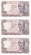 TRIO CORRELATIVO DE 100 PTAS DEL AÑO 1970 SERIE 9C (SERIE SUSTITUCION) (SIN CIRCULAR-UNCIRCULATED)(BANK NOTE) - 100 Pesetas