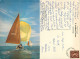 Uffa Fox, Fresh Breeze 20 Ton Yacht, Boats Postcard Posted 1958 Stamp - Zeilboten