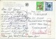Birds On Stamps.Japan Postcard Via Yugoslavia.Postcard Japan Motive - Autres & Non Classés