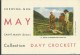 Buvard -- Chewing-gum May Collection Davy Crockett .         (2 Scans) - Alimentaire