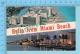 Hello From -  Miami Beach, Multiview  -  Florida USA - 2 Scans - Souvenir De...