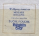 FRANCE : Suikerzakje/Sachet De Sucre/Sugar Package : MUSIC,COMPOSER,COMPOSITEUR, ## Wolfgang Amadeus MOZART (1756-91) ## - Sucres