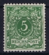 Deutsches Reich 1889 Mi Nr 46 B Dunkel Geld Grün MH/* Falz/ Charniere - Nuevos