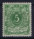 Deutsches Reich 1889 Mi Nr 46 B Dunkel Geld Grün MH/* Falz/ Charniere - Ungebraucht