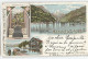 Suisse - Lucerne - Gruss Vom Vierwaldstatter-see 1898 Griffe Luzern Poste Maritime 2 Timbre Helvetia 5 C Brun Cote 200e - Lucerne