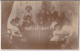 CARTE PHOTO : FAMILLE EN TERRASSE AU CAFE - 2 SCANS - - Caffé