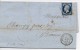 FRANCE - 1857 - Napoléon Iii - N° 14Ab - 20 C. Bleu Noir Sur Lettre - 1849-1876: Période Classique