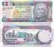 Barbados P66b, $2, John Bovellt / National Heroes Square UNC 2007 $10 CV - Barbados