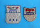 CROATIAN BASKETBALL FEDERATION (KSH) Lot Of 2. Very Old Rare Patches 1950's * Basket-ball Patch Ecusson Pallacanestro - Habillement, Souvenirs & Autres