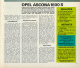 *1976 : Document, OPEL ASCONA 1600 S Au Banc D'essai (Performance, Sécurité Et Confort, Conclusion) - Non Classés