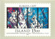 Leifur Breidfjord, Stained Glass, Iceland Postcard Posted 1990 Stamp - Islande