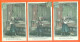 Suite De 6 CPA " Petite Fille En Robe Jouant Du Violon Et Du Tambourin " 2 Scans - Collections, Lots & Séries