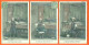 Suite De 6 CPA " Petite Fille En Robe Jouant Du Violon Et Du Tambourin " 2 Scans - Collections, Lots & Series