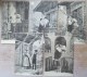 CPA PRECURSEUR Lot 5x Serie Photo Litho Montage SCOLIK Scene HOMME SUR ECHELLE FLIRT FEMME BALCON - Scolik, Charles