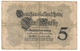 Allemagne. Reichsbanknote 5 Mark. Août 1914 - 5 Mark