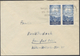 B837 Brief Bedarf DDR 1954 Paar Mi. 424 Aptierter Stempel Zwickau Viermächtekonferenz Nach Frankfurt Oder - Briefe U. Dokumente