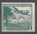 Chile 1955. Scott #C158 (M) Araucarian Pine And Plane - Chili