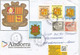 ANDORRA: Timbres Armoiries D'Andorre Sur Lettre " La Vertu Unie Est Plus Forte", Adressée St Gall Suisse - Storia Postale