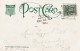 St Patricks Day Erin Go Bragh Harp 1906 Year Date, C1900s Vintage Postcard RFD Cancel Postmark Martinez CA - Saint-Patrick
