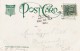 St Patricks Day Erin Go Bragh Harp 1906 Year Date, C1900s Vintage Postcard RFD Cancel Postmark Martinez CA - Saint-Patrick's Day