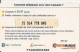 CODECARD-FT-5MN-INTERMARC HE-JOYEUSES FETES-01/06/2004-65100 ExT BE - FT Tickets