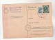 1954 GERMANY Postal STATIONERY Card SIGNED From BURGERMEISTER Of SCHAFSHILL , Cover Stamps - Briefe U. Dokumente