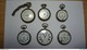 Lot Montres Gousset Pour Pièces : Régulateur, Boitiers Argent, Magnien Militaire, Décor Motocycliste, Ouvrier Besançon - Horloge: Zakhorloge