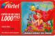 CARTE§ PREPAYEE-AIRTEL-CUPON RECARGA-1000 PTAS-DISNEY-La SIRENITA-31/12/2000-TBE - Airtel