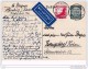 1936 - Carte Postale Entier Avec Complément D'affranchissement  Par Avion D' Offenburg, Allemagne Vers Koenigsberg - Lettres & Documents