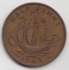 @Y@    Groot Britannië   1/2 Penny  1945    (3344)  Sailingship - Andere & Zonder Classificatie