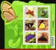 Ref. BR-V2016-23-3 BRAZIL 2016 INSECTS, BRAZILIAN BUTTERFLIES,, MERCOSUR ISSUE, BUTTERFLY, SHEET+MS MNH 22V - Papillons