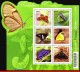 Ref. BR-V2016-23-3 BRAZIL 2016 - BRAZILIAN BUTTERFLIES,, MERCOSUR ISSUE, BUTTERFLY, SHEET+MS MNH, INSECTS 22V - Blocs-feuillets