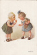 CPA ILLUSTRATION, WALLY FIALKOWSKA- CHILDREN PLAYING WITH DOLL - Fialkowska, Wally