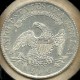 UNITED STATES USA 50 CENTS -1/2 DOLLAR EAGLE BIRD FRONT CAPPED BUST BACK 1827 AG SILVER KM? READ DESCRIPTION!! - 1794-1839: Früher Half Dollar